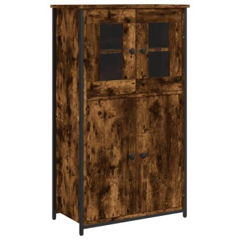 Füstös tölgy színű szerelt fa magasszekrény 62 x 32 x 106,5 cm