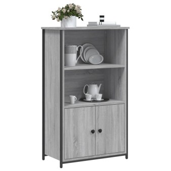 Szürke sonoma szerelt fa magasszekrény 62 x 32 x 103,5 cm