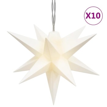 10 db fehér karácsonyi lámpa led-del 10 cm