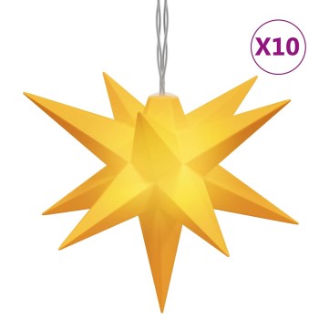 10 db sárga karácsonyi lámpa led-del 10 cm