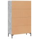 Betonszürke szerelt fa magasszekrény 69,5 x 31 x 115 cm