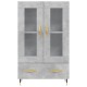 Betonszürke szerelt fa magasszekrény 69,5 x 31 x 115 cm