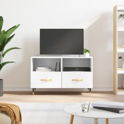 Fehér szerelt fa tv-szekrény 80 x 36 x 50 cm