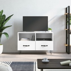 Fehér szerelt fa tv-szekrény 80 x 36 x 50 cm