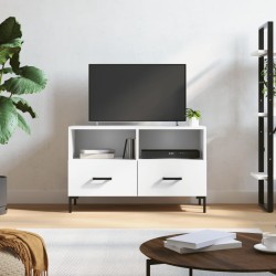 Fehér szerelt fa tv-szekrény 80 x 36 x 50 cm