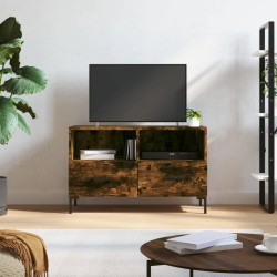 Füstös tölgyszínű szerelt fa tv-szekrény 80 x 36 x 50 cm
