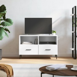 Fehér szerelt fa tv-szekrény 80 x 36 x 50 cm