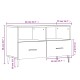 Fekete szerelt fa tv-szekrény 80 x 36 x 50 cm Fekete szerelt fa tv-szekrény 80 x 36 x 50 cm