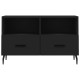 Fekete szerelt fa tv-szekrény 80 x 36 x 50 cm Fekete szerelt fa tv-szekrény 80 x 36 x 50 cm