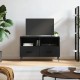 Fekete szerelt fa tv-szekrény 80 x 36 x 50 cm Fekete szerelt fa tv-szekrény 80 x 36 x 50 cm