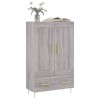 Szürke sonoma szerelt fa magasszekrény 69,5 x 31 x 115 cm