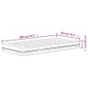 Fehér h2/h3 keménységű habmatrac 80x200 cm