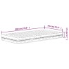 Fehér h2/h3 keménységű habmatrac 90 x 200 cm
