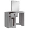 Szürke sonoma fésülködőasztal led-lámpákkal 90x42x132,5 cm