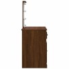 Világosbarna tölgy fésülködőasztal led-lámpákkal 90x42x132,5 cm