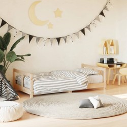 Gyerek tömör fenyőfa ágykeret 80 x 160 cm