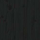 Fekete tömör fenyőfa gyerekágykeret 90 x 190 cm