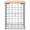 Tömör fenyőfa gabion kerti pad 33x31x42 cm