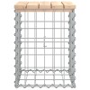 Tömör fenyőfa gabion kerti pad 33x31x42 cm