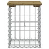 Impregnált fenyőfa gabion kerti pad 33 x 31 x 42 cm