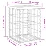 Impregnált fenyőfa gabion kerti pad 33 x 31 x 42 cm