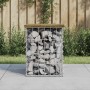 Impregnált fenyőfa gabion kerti pad 33 x 31 x 42 cm