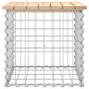 Tömör fenyőfa gabion kerti pad 43x44x42 cm