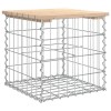 Tömör fenyőfa gabion kerti pad 43x44x42 cm