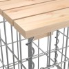 Tömör fenyőfa gabion kerti pad 43x44x42 cm