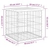 Tömör fenyőfa gabion kerti pad 43x44x42 cm