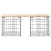 Tömör fenyőfa gabion kerti pad 103x44x42 cm
