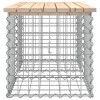 Tömör fenyőfa gabion kerti pad 103x44x42 cm