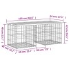 Tömör fenyőfa gabion kerti pad 103x44x42 cm