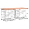 Tömör duglászfenyő gabion kerti pad 103x44x42 cm