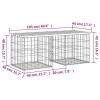 Tömör duglászfenyő gabion kerti pad 103x44x42 cm