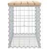 Tömör fenyőfa gabion kerti pad 63x31,5x42 cm