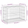 Tömör fenyőfa gabion kerti pad 63x31,5x42 cm