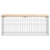 Tömör fenyőfa gabion kerti pad 103x31,5x42 cm