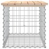 Tömör fenyőfa gabion kerti pad 63x44x42 cm
