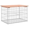 Tömör duglászfenyő gabion kerti pad 63x44x42 cm