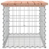 Tömör duglászfenyő gabion kerti pad 63x44x42 cm