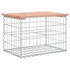 Tömör duglászfenyő gabion kerti pad 63x44x42 cm