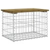 Impregnált fenyőfa gabion kerti pad 63 x 44 x 42 cm