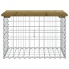 Impregnált fenyőfa gabion kerti pad 63 x 44 x 42 cm