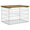 Impregnált fenyőfa gabion kerti pad 63 x 44 x 42 cm