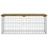 Impregnált fenyőfa gabion kerti pad 103 x 44 x 42 cm