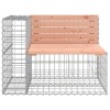 Tömör duglászfenyő gabion kerti pad 92 x 71 x 65,5 cm