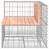 Tömör duglászfenyő gabion kerti pad 92 x 71 x 65,5 cm