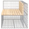 Tömör fenyőfa gabion kerti pad 122x71x65,5 cm