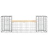 Tömör fenyőfa gabion kerti pad 183x41x60,5 cm